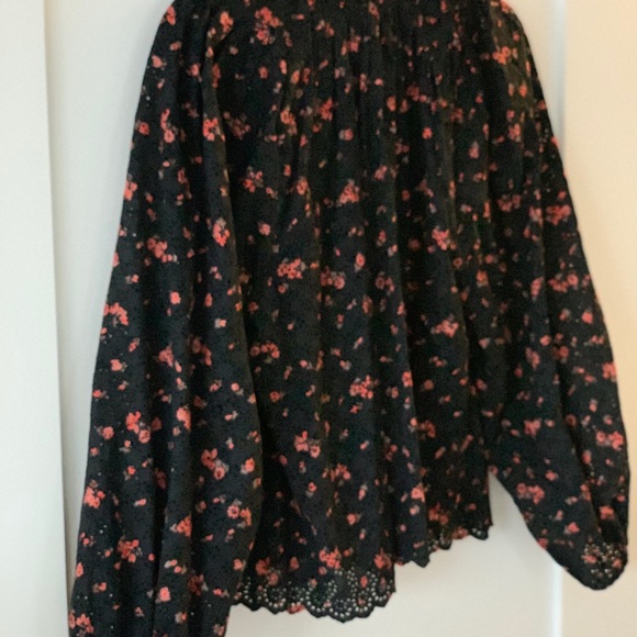 Ulla Johnson Siarah Blouse - Black Floral - Picture 4 of 7